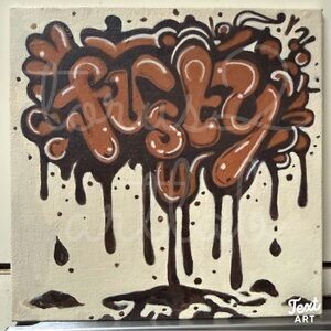 ART CANVAS “FUSTY” GRAFFITI ART BY TORUS2 ART LAB ACRYLIC ON 6x6 CANVAS BOARD